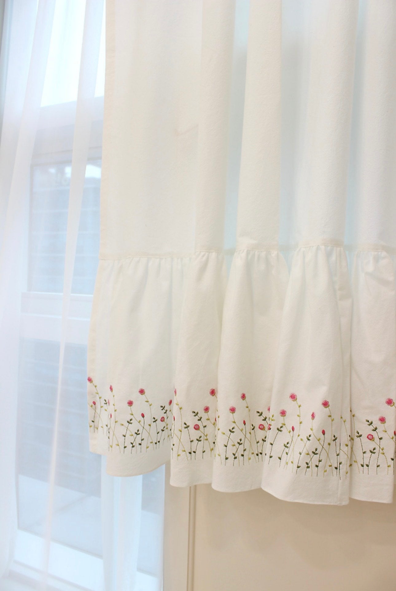 Rose Glow Neck Curtain Bedroom Small Room Curtain