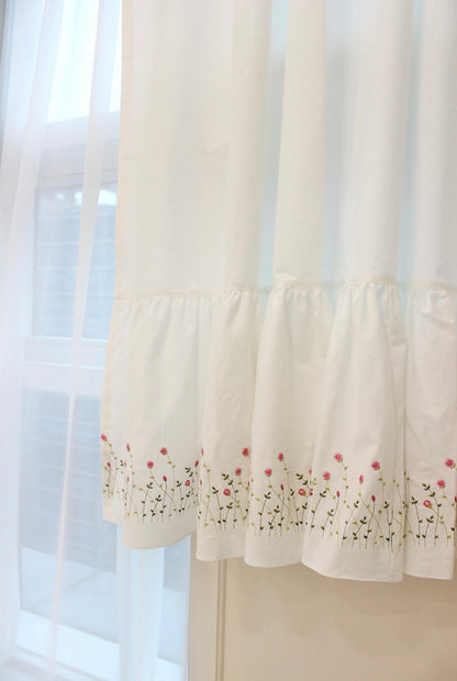 Rose Glow Neck Curtain Bedroom Small Room Curtain