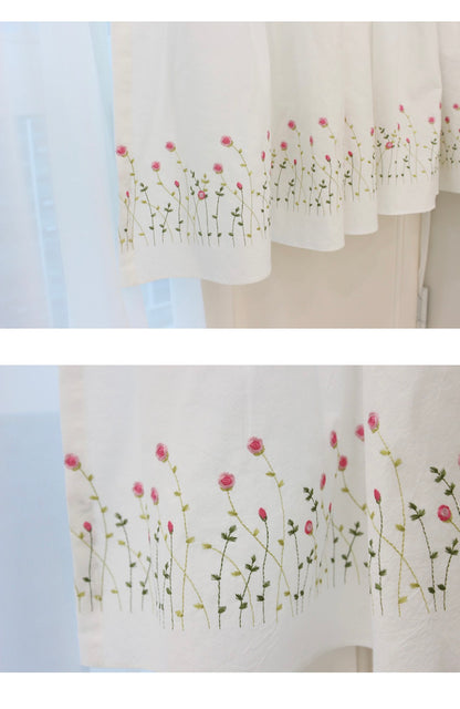 Rose Glow Neck Curtain Bedroom Small Room Curtain