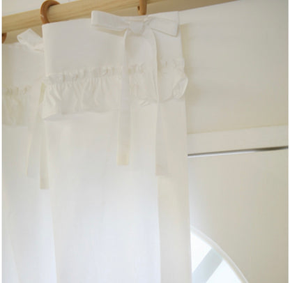 Frill white window curtain Short small window curtain