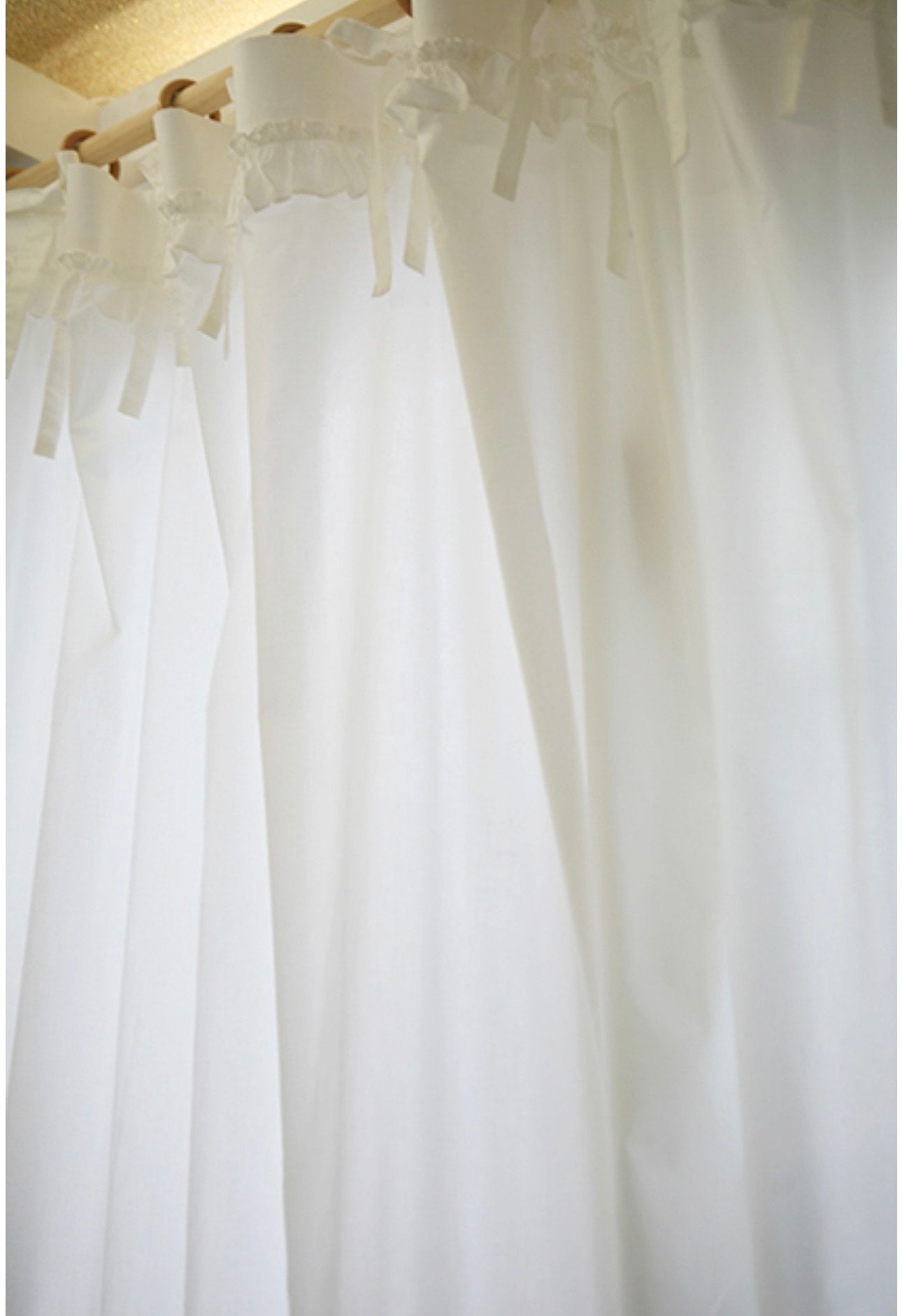 Frill white window curtain Short small window curtain