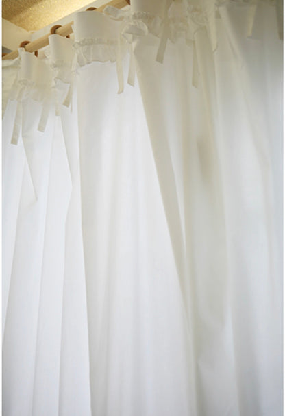 Frill white window curtain Short small window curtain