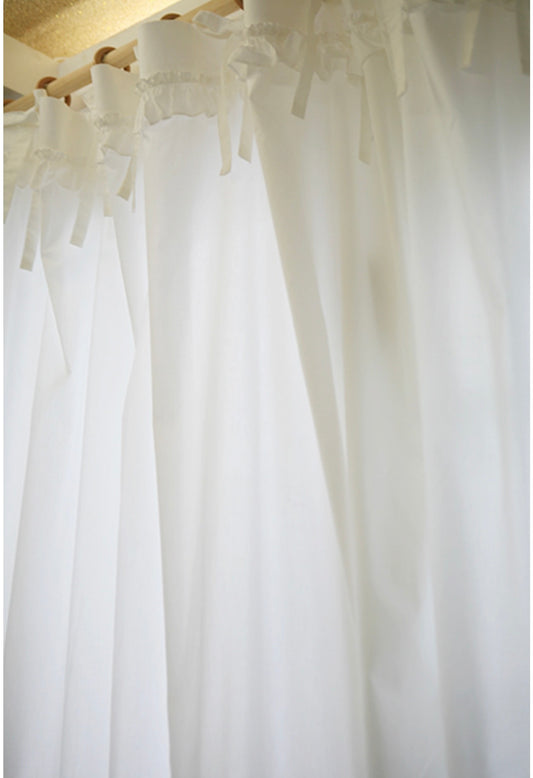 Frill white window curtain Short small window curtain