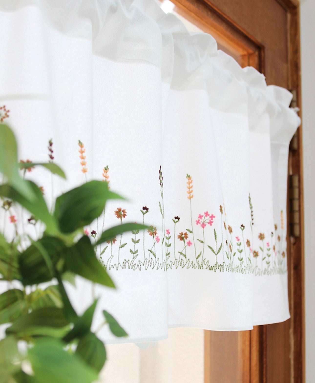 Natural Flower Kitchen Barnes Curtain Cover Cotton