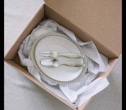 Single Dessert Plate Set (Gift Wrapping)