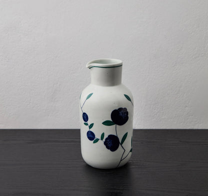 [Artisan] Blue vase of camellia flowers