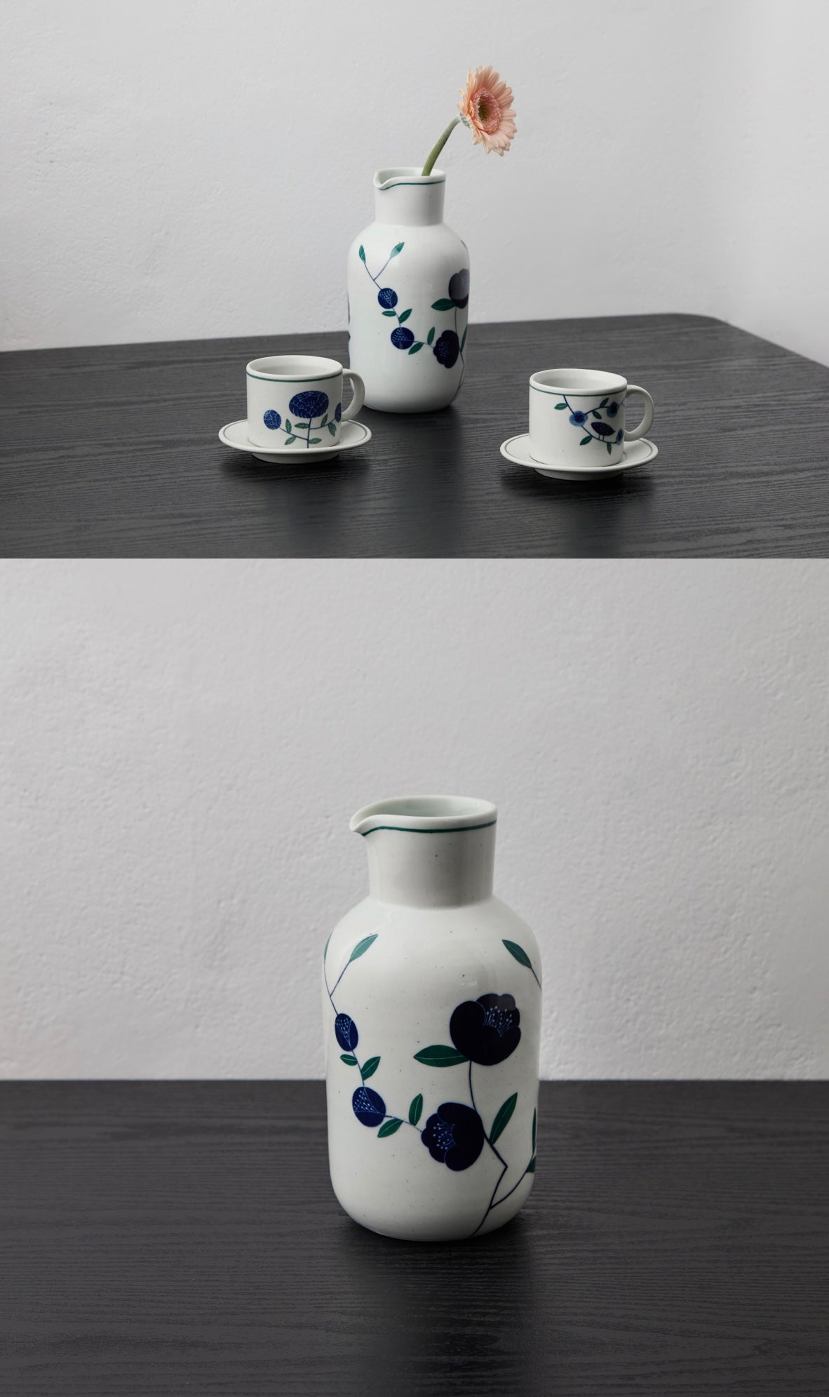 [Artisan] Blue vase of camellia flowers