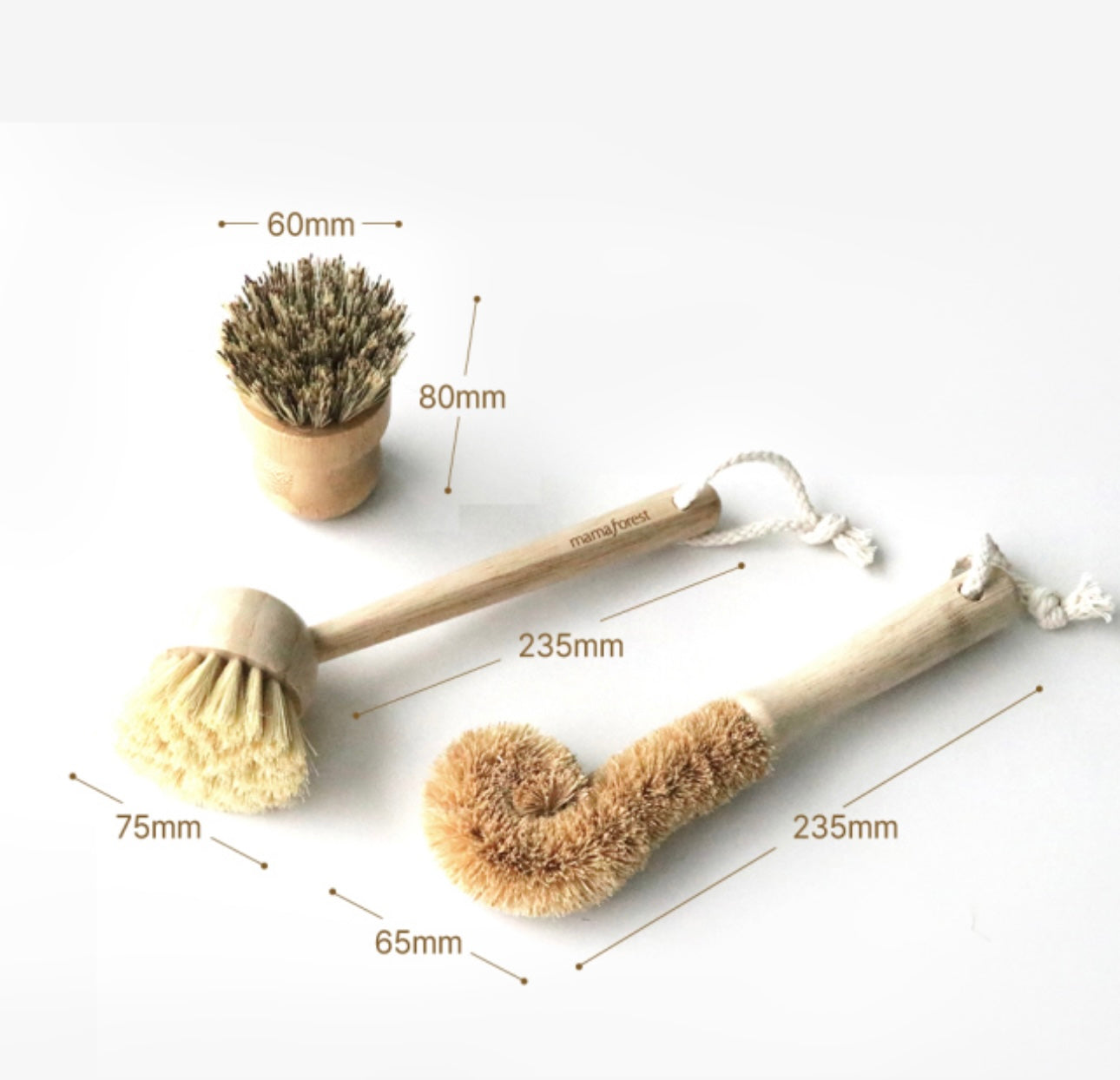 Natural Wood Brush Full Set