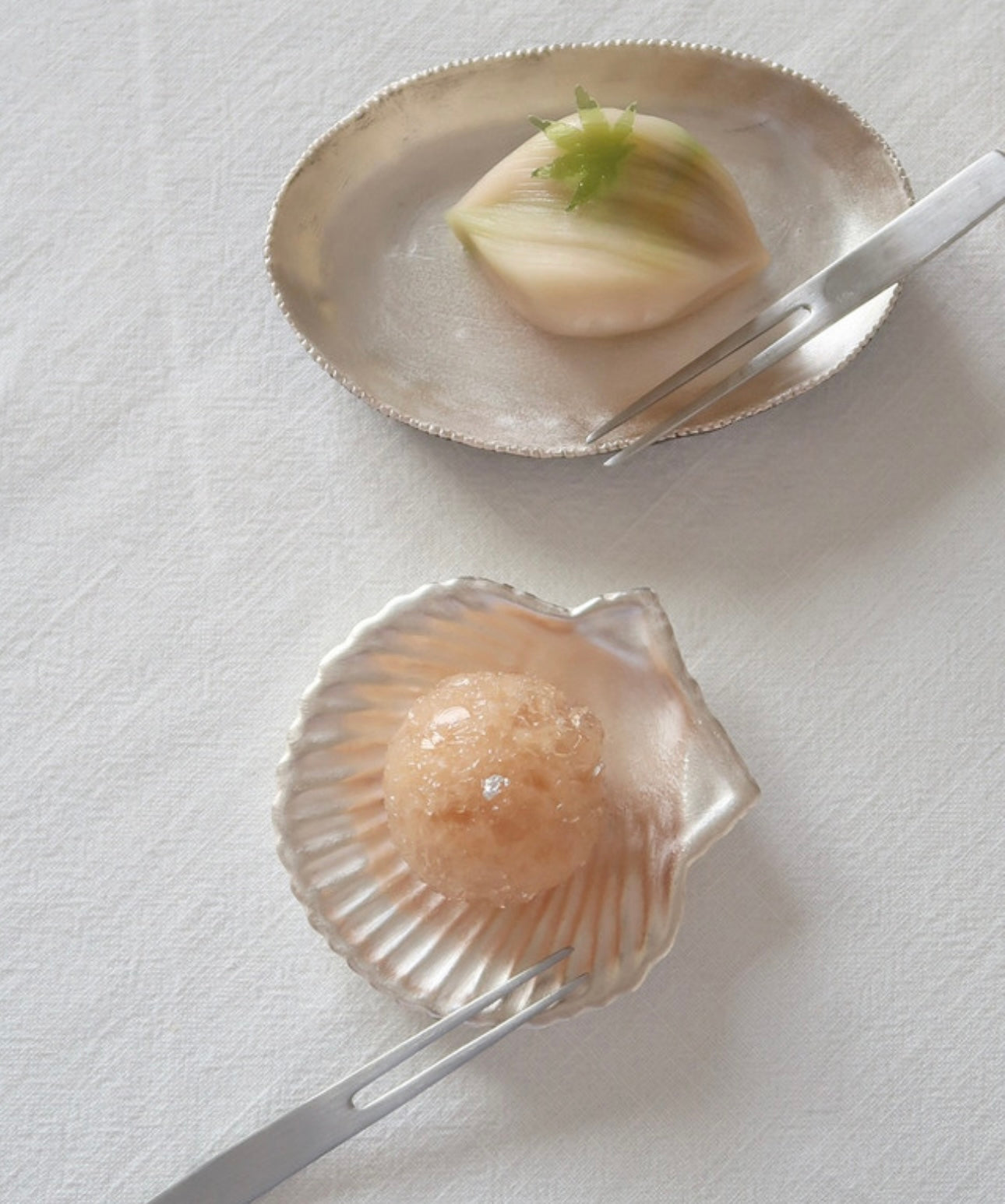 [Artisan] Mini Silver Shell Plate