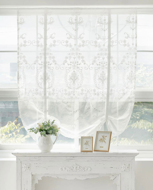 Julie Ribbon Rollup White Embroidery Balance 1P