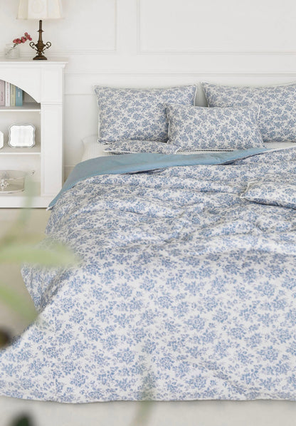 Rosa Flower High Density Pure Cotton Allergy Care Bed set