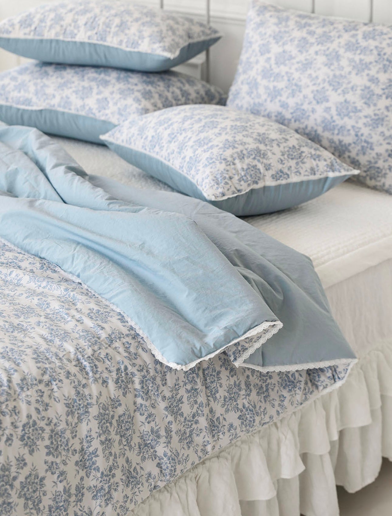 Rosa Flower High Density Pure Cotton Allergy Care Bed set