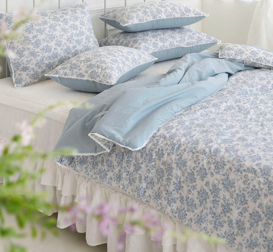Rosa Flower High Density Pure Cotton Allergy Care Bed set