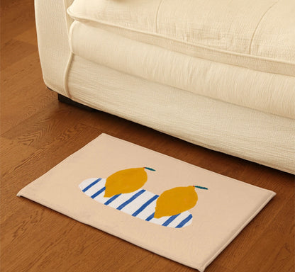 Blue & Lemon / Citron-microfiber Mats